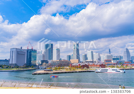 (Kanagawa Prefecture) Yokohama Minato Mirai/Yokohama Port Ships coming and going 138383706