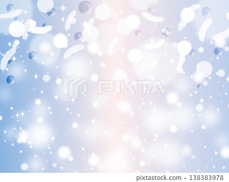 A sparkling gradient background with feathers fluttering down. A sparkling gradient background with feathers fluttering down. 138383978
