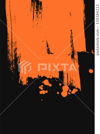 Orange abstract grunge brush stroke texture background 138384213