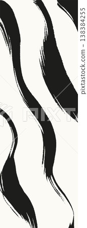 Abstract Black Brush Stroke Wave Pattern Banner Abstract Black Brush Stroke Wave Pattern Banner 138384255