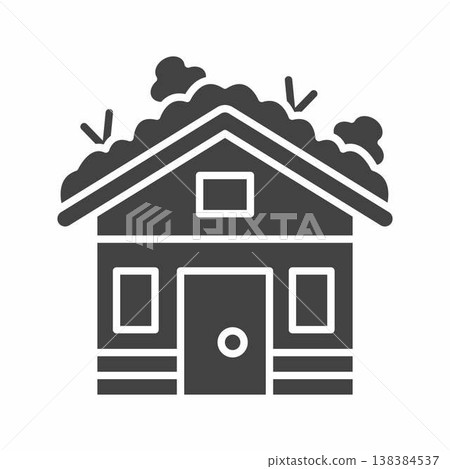 Green Roof icon. Suitable for mobile apps, web apps and print media. 138384537