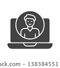 Freelancer profile icon. Suitable for mobile apps, web apps and print media. 138384551
