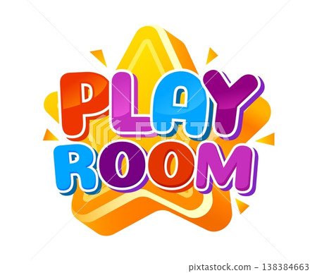 Kids party game zone colorful icon or banner. Children playground area colorful label, kids party room cartoon vector tag or sticker. Child game zone isolated banner with star and typography text Kids party game zone colorful icon or banner. Children playground area colorful label, kids party room cartoon vector tag or sticker. Child game zone isolated banner with star and typography text 138384663
