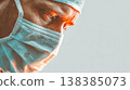 Surgeon working with intense focus and dedication 138385073