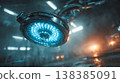 Futuristic operating room light bright medical technology 138385091