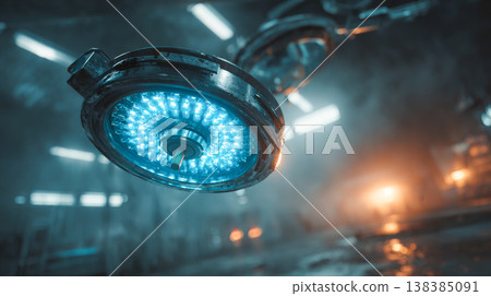 Futuristic operating room light bright medical technology Futuristic operating room light bright medical technology 138385091