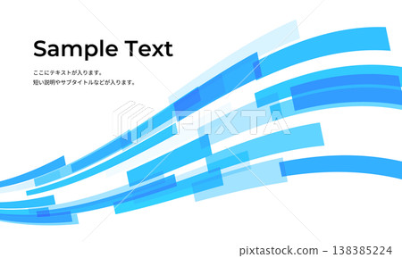 帶有方形線條的流線型背景（藍色） 138385224