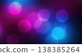Abstract dark background bright glowing neon bokeh lights vibrant blue pink purple gradient blurred circles dynamic empty space copy text creative backdrop 138385264
