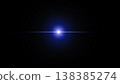 flare light len sun effect blue anamorphic optical lens flare horizontal streak transparent overlay bright glowing laser beam ray element isolated on black background 138385274