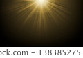flare sun light len sunlight golden yellow optical lens flare top rays transparent overlay bright glowing volumetric beam element isolated on black background 138385275