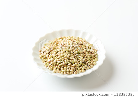 Buckwheat groats served on a plate (from Hokkaido) 138385383