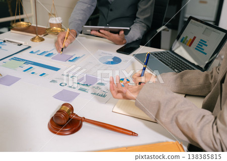 legal and corporate consultation concept focusing on law, advice, and business agreements. 138385815