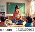 Reading a picture book Childminder 138385903