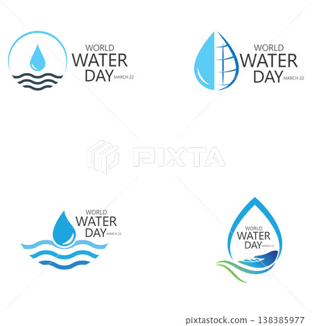 world water day logo design template 138385977