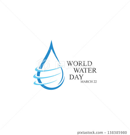 world water day logo design template 138385980