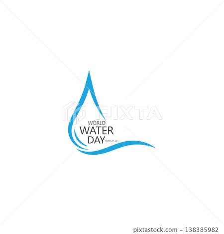 world water day logo design template 138385982