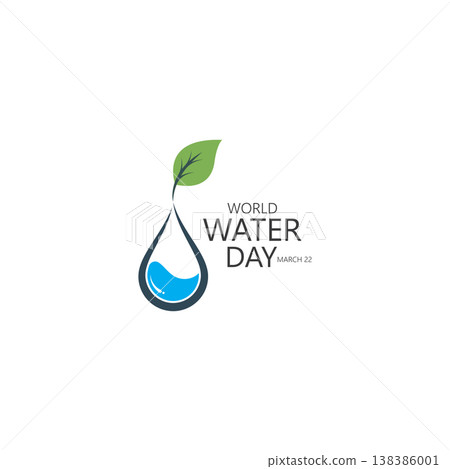 world water day logo design template 138386001