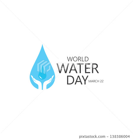 world water day logo design template 138386004
