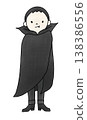 Hand-drawn illustration of a vampire. 138386556