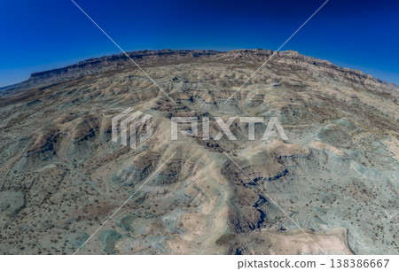 aerial view of rock desert baja california sur sierra guadalupe mexico 138386667