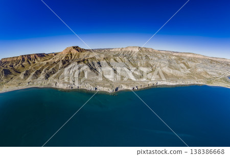 aerial view of rock desert baja california sur sierra guadalupe mexico aerial view of rock desert baja california sur sierra guadalupe mexico 138386668