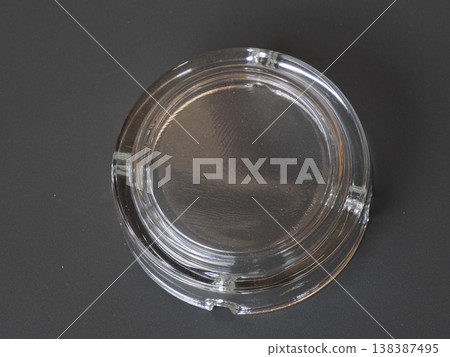 upside down glass ashtray detail upside down glass ashtray detail 138387495