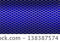 Abstract blue background featuring a shimmering metallic mesh grid pattern. Ideal for modern designs, technology themes, or contemporary backdrops. 138387574