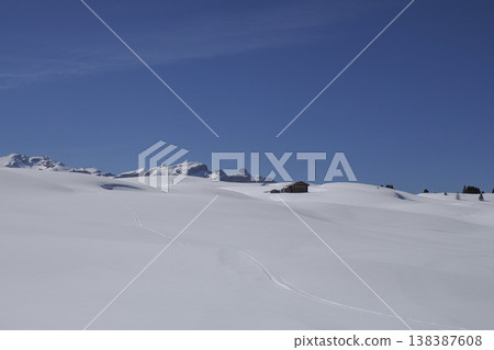 mountain covered by snow in armentarola pralongia dolomites mountains 138387608