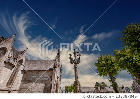 Parish close church of Lampaul, finistere, brittany, france 138387849