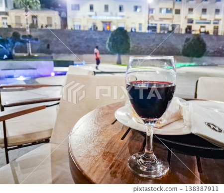 Nicosia Nights: Red Wine at a Cafe in Eleftheria Square Nicosia Nights: Red Wine at a Cafe in Eleftheria Square 138387911