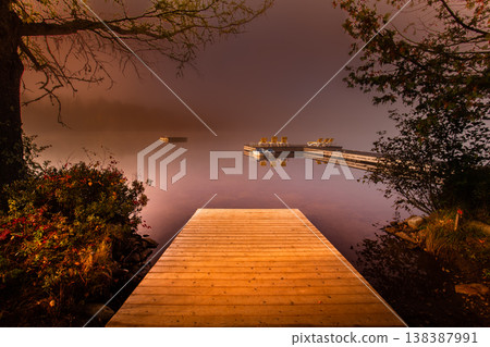 Dock on Lac-Superieur, Mont-tremblant, Quebec, Canada 138387991