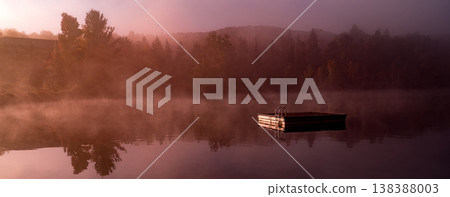 Dock on Lac-Superieur, Mont-tremblant, Quebec, Canada 138388003