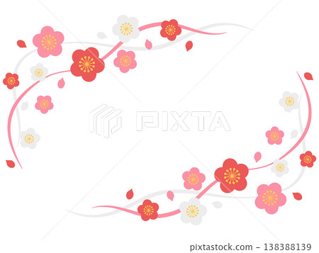 Plum flower frame 138388139