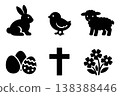 Easter icons on transparent background 138388446