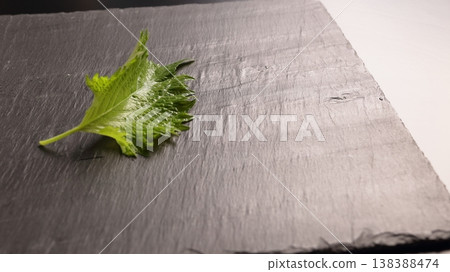 Fresh shiso leaves (green perilla) Fresh shiso leaves (green perilla) 138388474