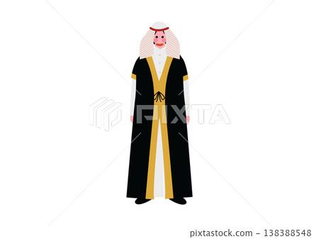 圖中是一位身著沙烏地阿拉伯傳統服飾的男子。 圖中是一位身著沙烏地阿拉伯傳統服飾的男子。 138388548