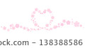 Pink Sakura Flowers Forming Heart Romantic Spring Background 138388586