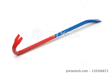 Red and blue wrecking crowbar Red and blue wrecking crowbar 138388671