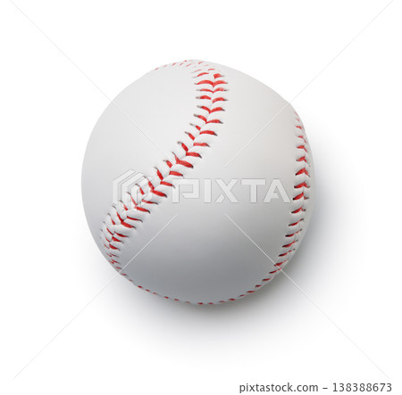 Top view of new baseball ball 138388673