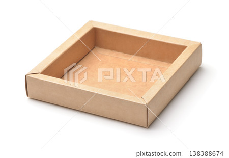 Open brown paper packaging tray Open brown paper packaging tray 138388674