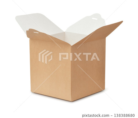Open empty brown paper box Open empty brown paper box 138388680