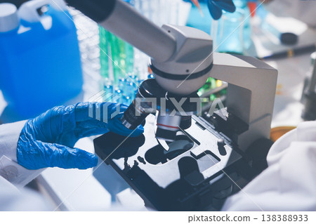 Science, laboratory and woman with pipette, test tube and biotech solution in research. Medical innovation, scientist or lab technician in study for healthcare, medicine and vaccine results feedback. Science, laboratory and woman with pipette, test tube and biotech solution in research. Medical innovation, scientist or lab technician in study for healthcare, medicine and vaccine results feedback. 138388933
