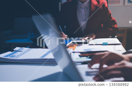 Diverse business people having a team meeting in an office 138388982