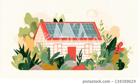 Solar power generation for detached houses 138389029