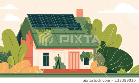 Solar power generation for detached houses 138389030