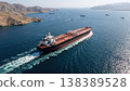 Large Oil Tanker Sailing Through the Strait of Hormuz into the Persian Gulf 138389528