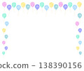 Colorful balloon frame [stripes] 138390156
