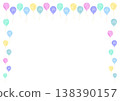 Colorful balloon frame [dots] 138390157