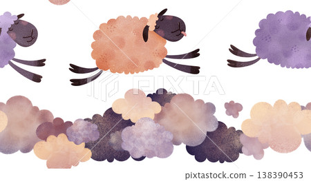 seamless, pattern, sheep 138390453