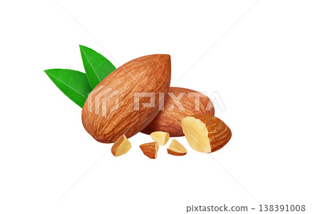 Realistic illustration of an almond Realistic illustration of an almond 138391008